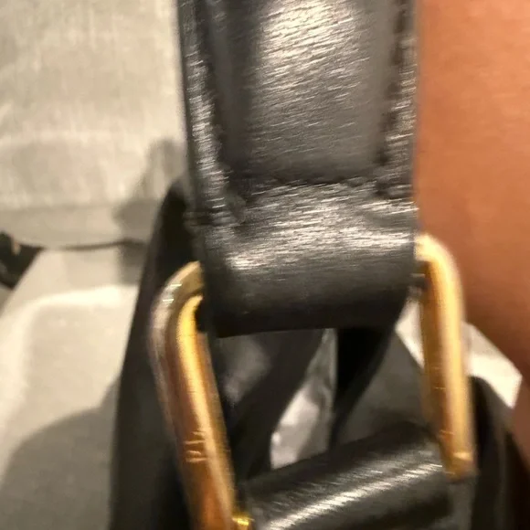 Ralph Lauren Black Leather Bag with Gold Accent - Picture 11 of 12